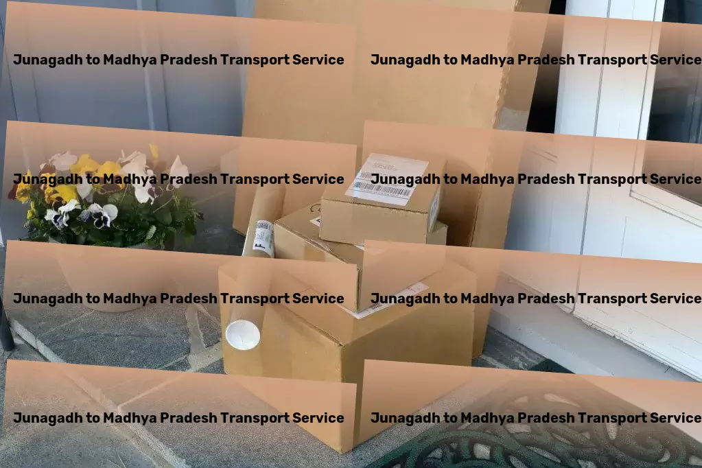 Junagadh to Madhya Pradesh Luggage Courier Inter-state goods delivery