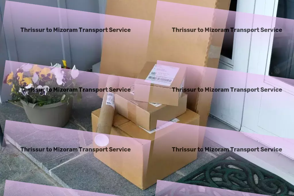 Thrissur to Mizoram Luggage Courier Customized logistics services